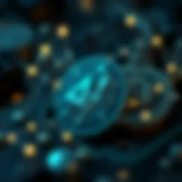 Visual representation of blockchain technology